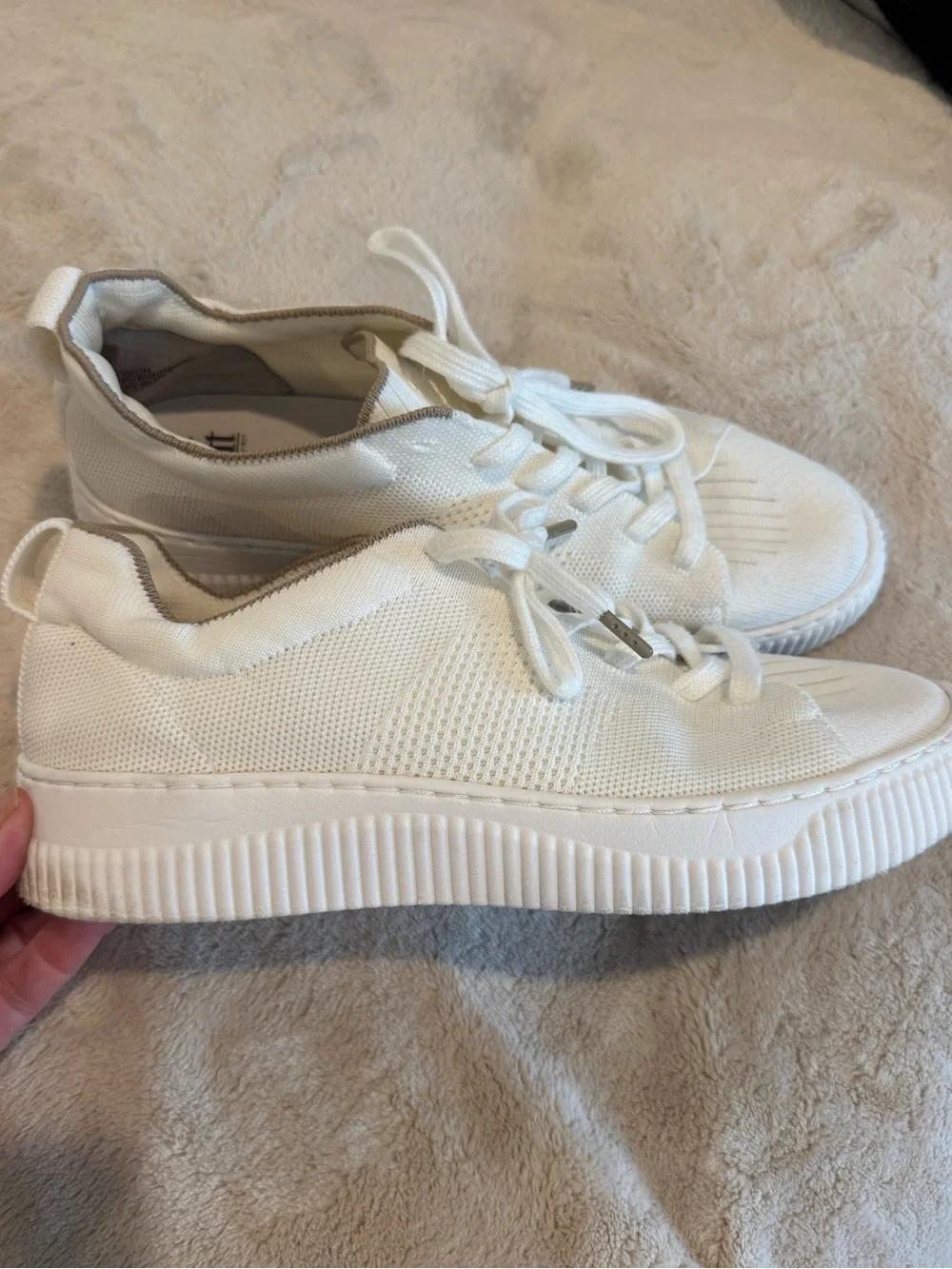 Sofft Faro Knit Mesh Low-Top Sneakers White Sz 9 Lightweight Arch Support
